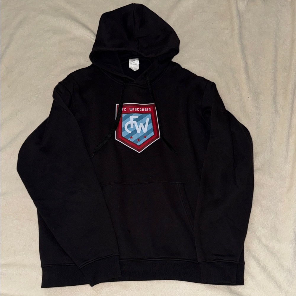 FC Wisconsin Black Hoodie with Logo XXL